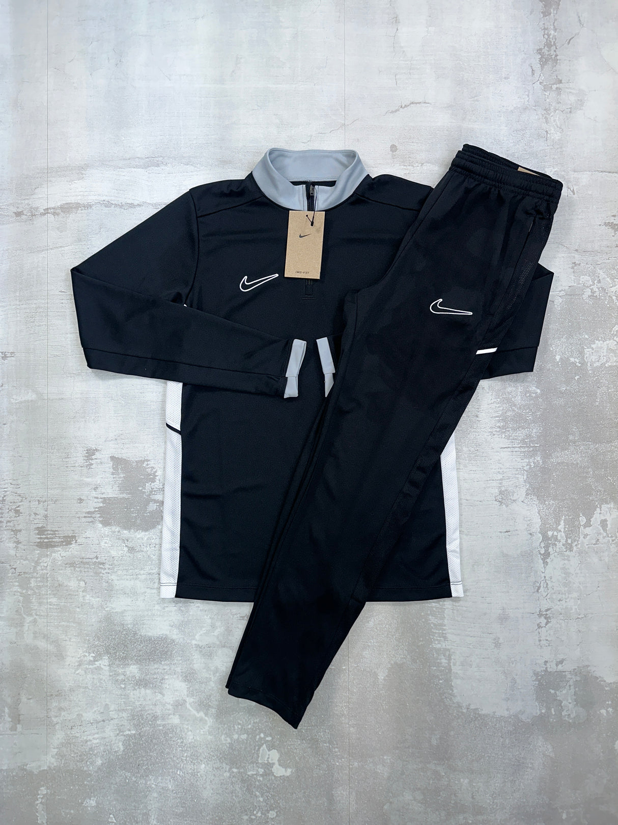 Nike Junior Dr-Fit Academy set Black - 1/2 Zip & Trousers