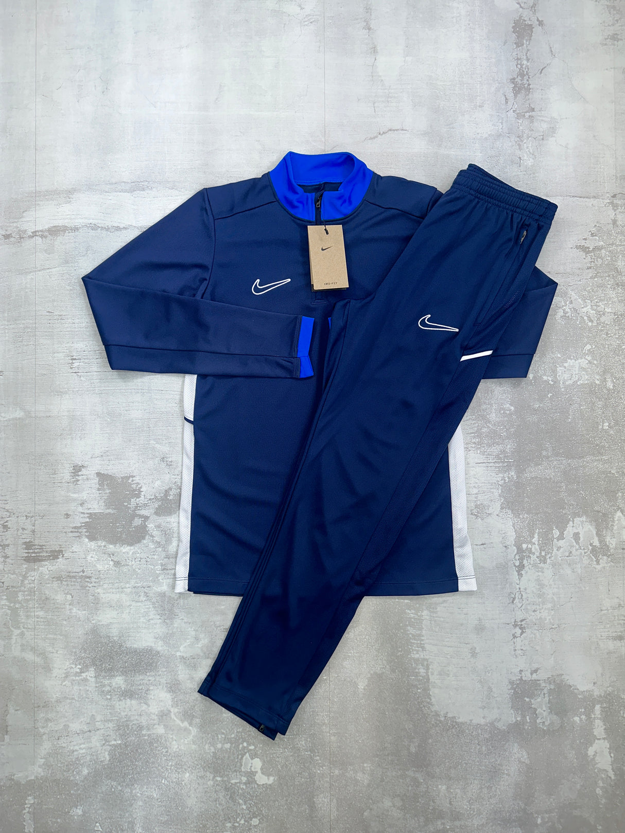 Nike Junior Dr-Fit Academy set Navy - 1/2 Zip & Trousers