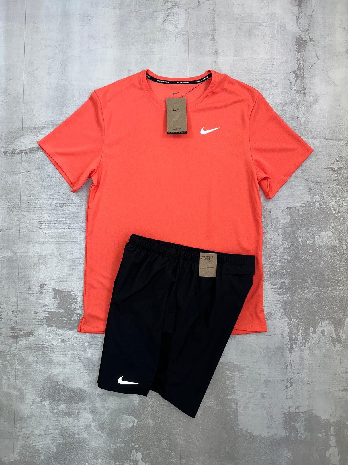 Nike Miler set Coral - t-shirt and shorts