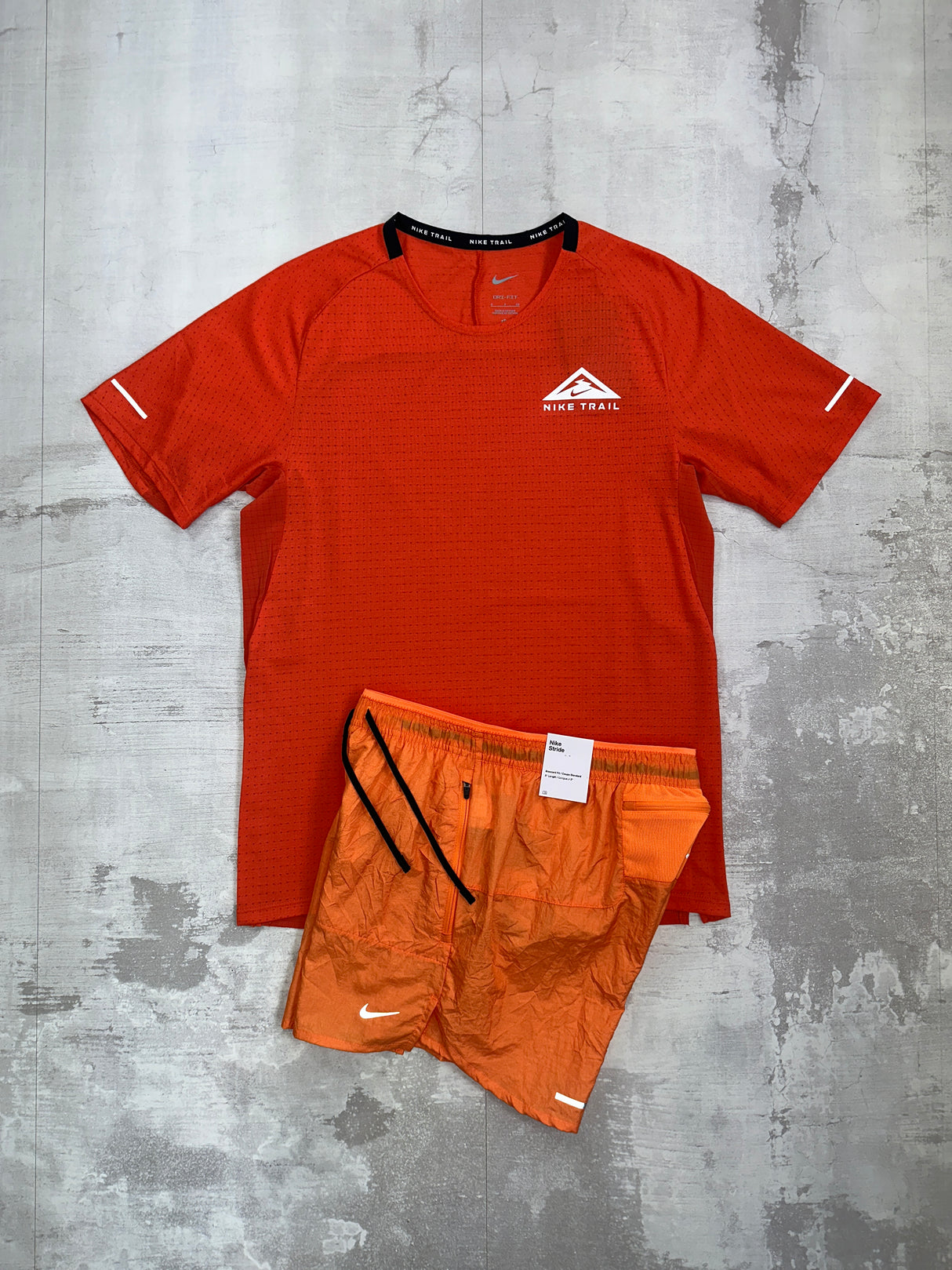 Nike Trail set Orange - t-shirt & shorts