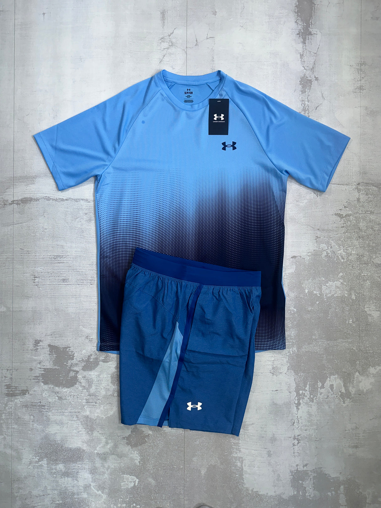 Under Armour Gradient set Sky Blue - t-shirt and shorts