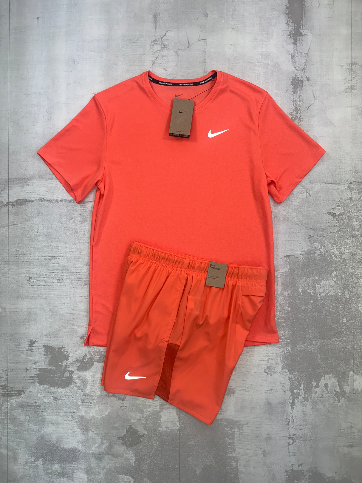 Nike Miler set Coral - t-shirt and shorts