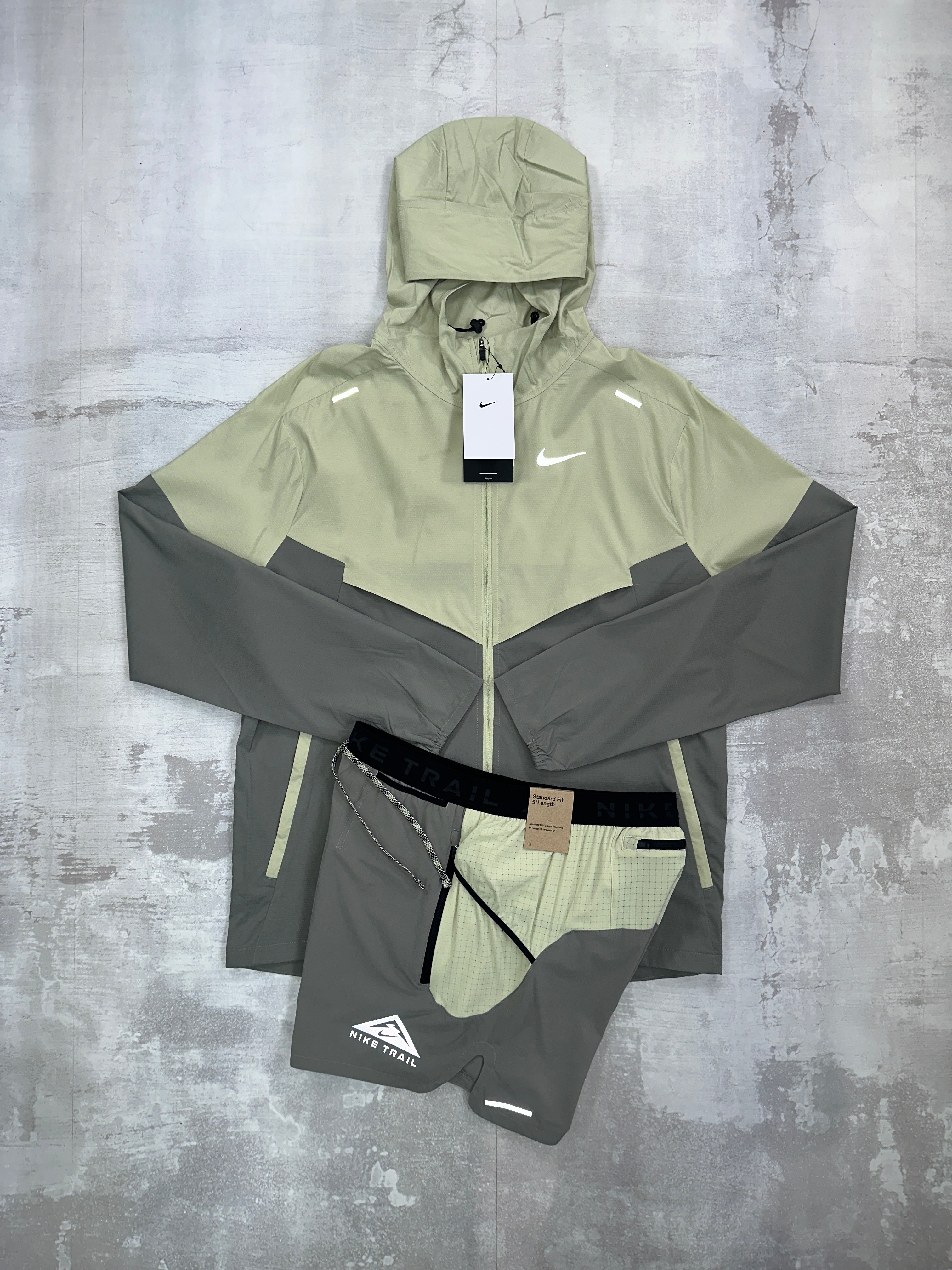 olive green nike set