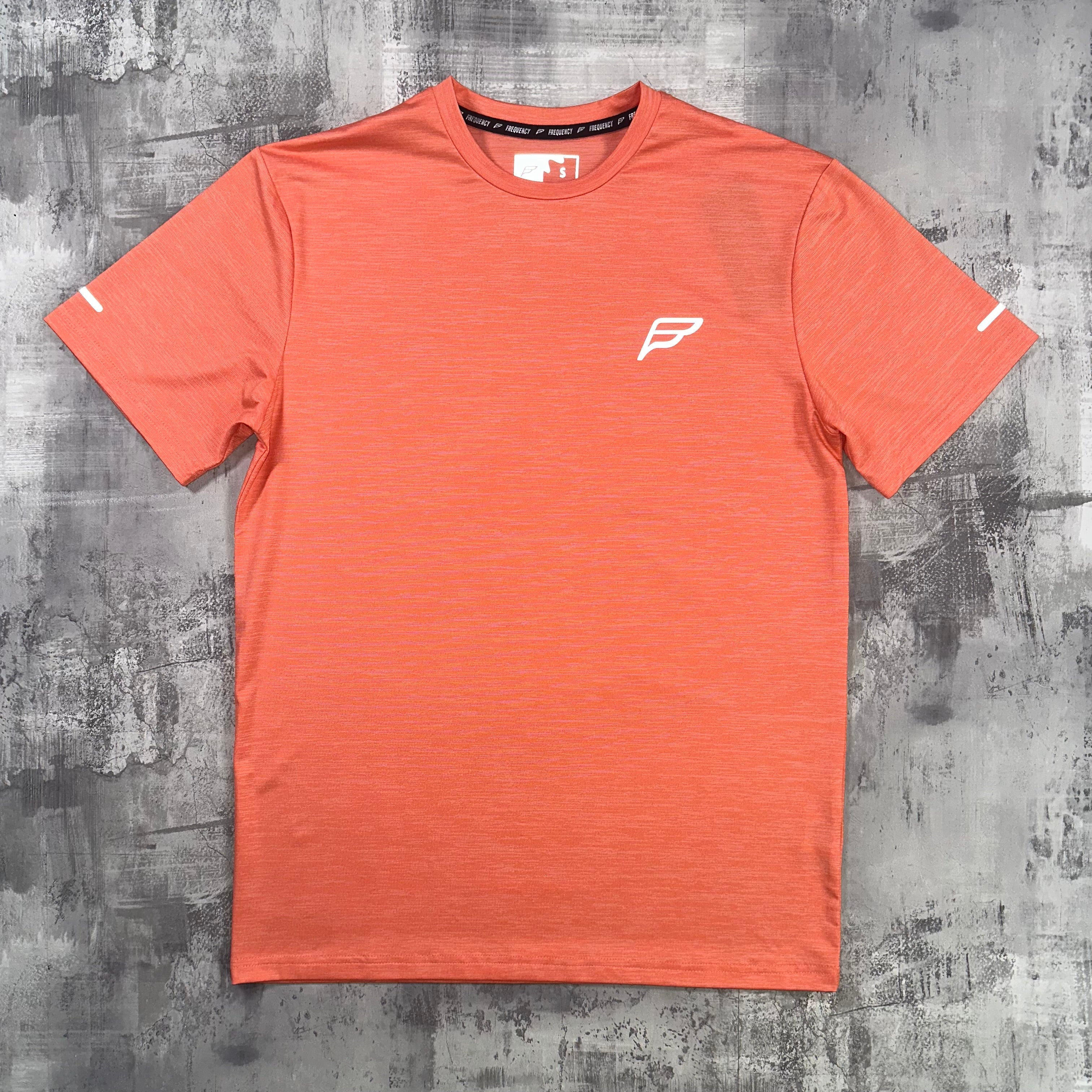 Frequency Time T-Shirt Coral Orange