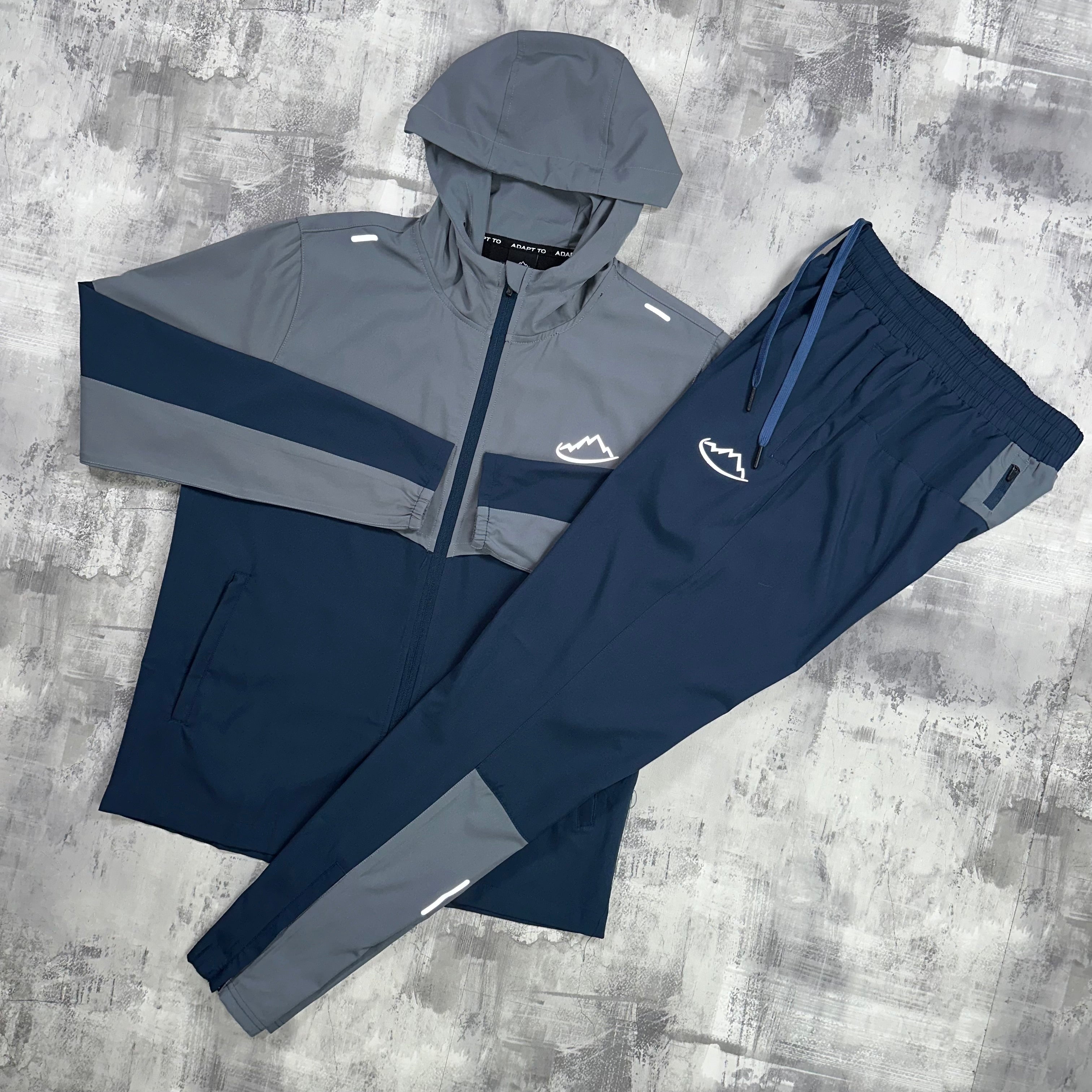 Adapt To Running 2.0 Set Navy / Grey - Jacket & Trousers