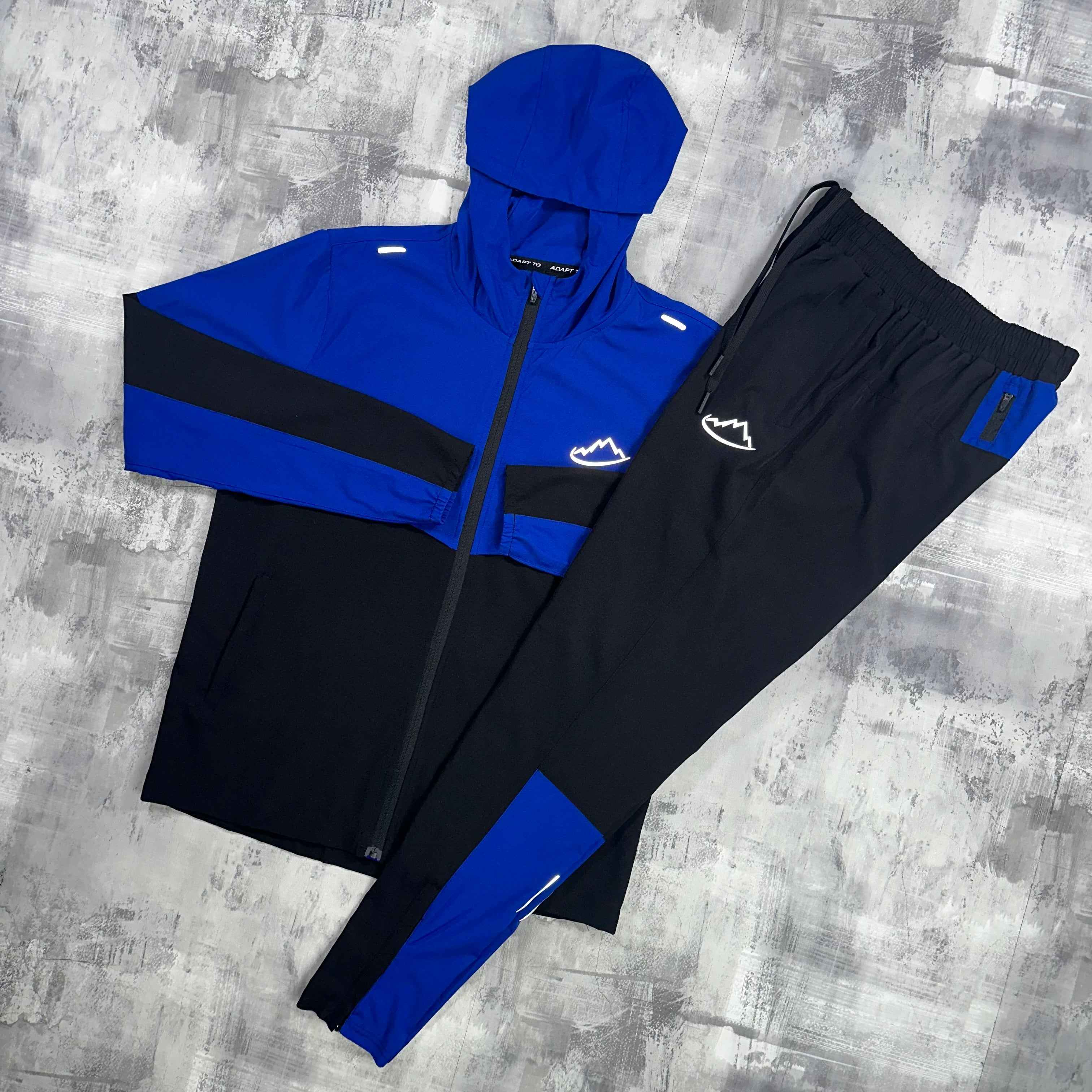 Adapt To Running 2.0 Set Black / Blue - Jacket & Trousers