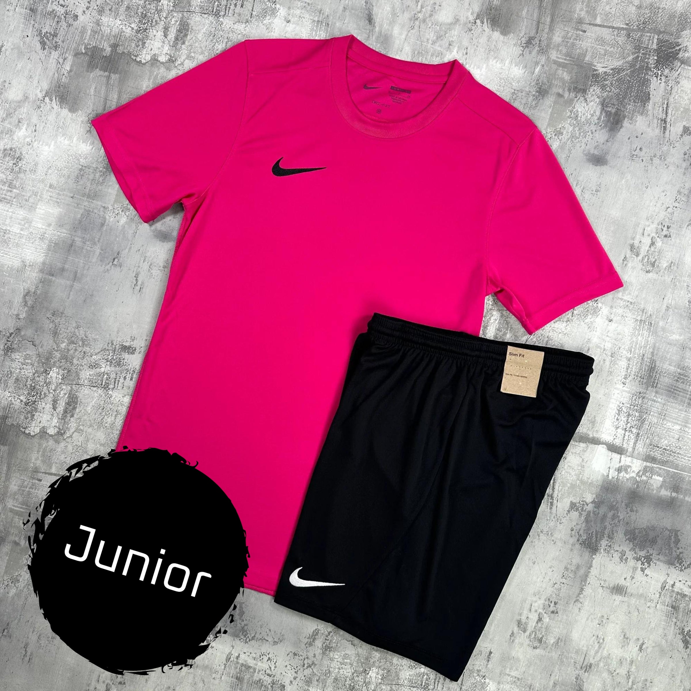 Nike Junior Dri-Fit Set | Pink | T-Shirt & Shorts