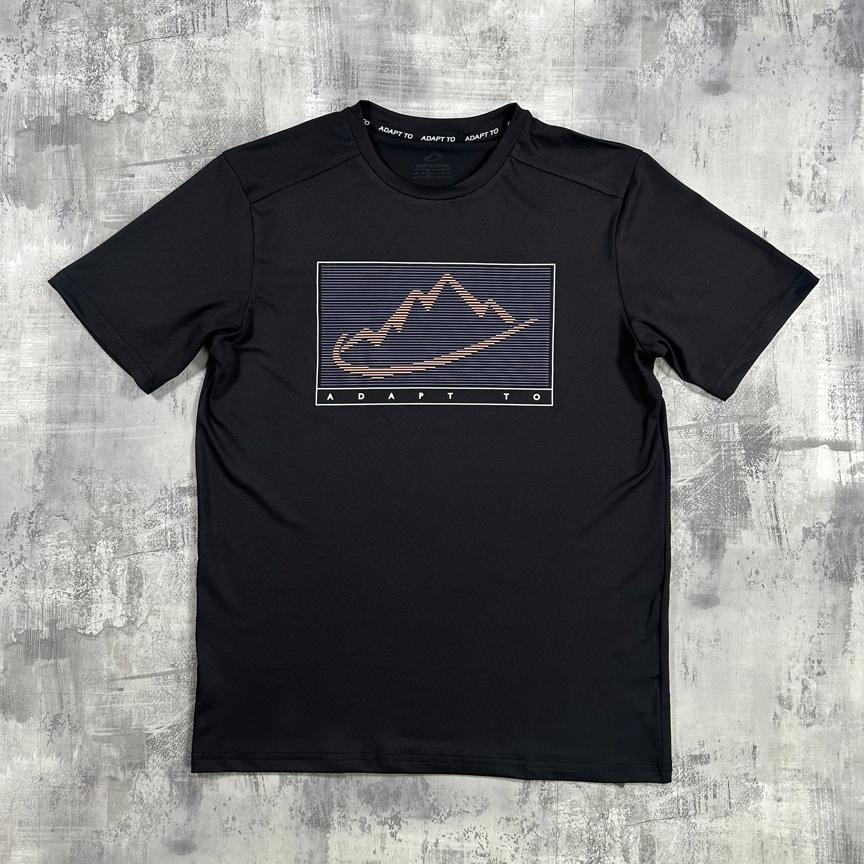 Adapt To Linear logo t-shirt Black / Orange