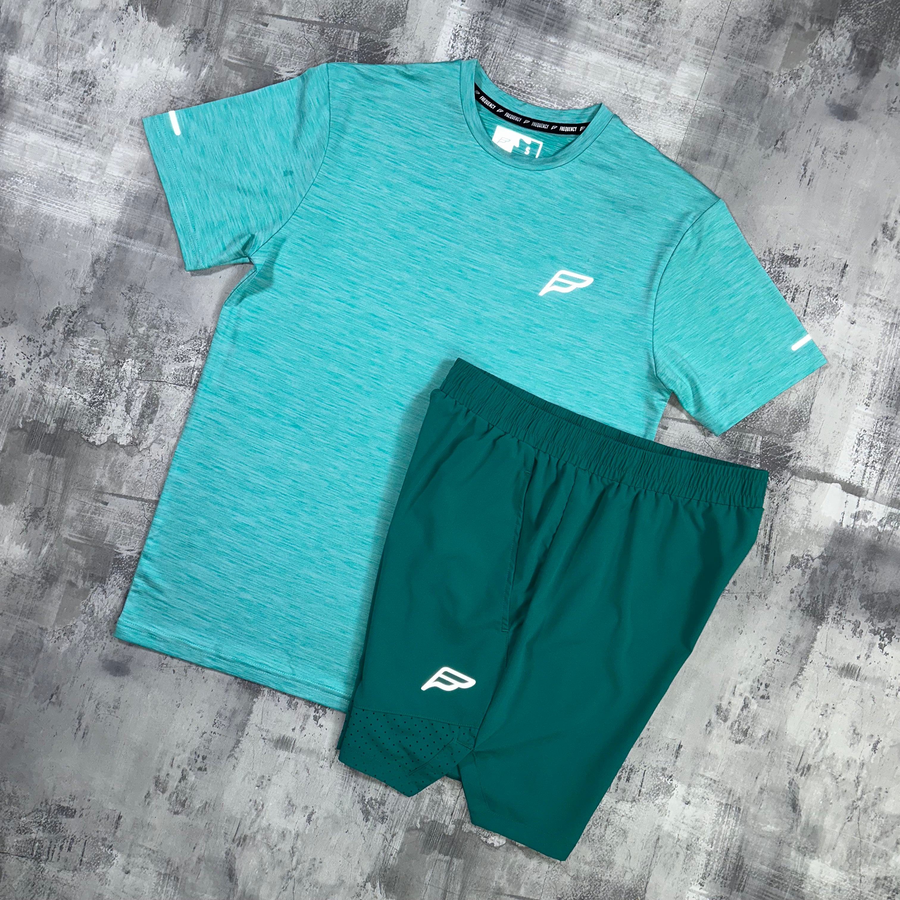 Frequency Flow Set Turquoise - T-shirt & Shorts