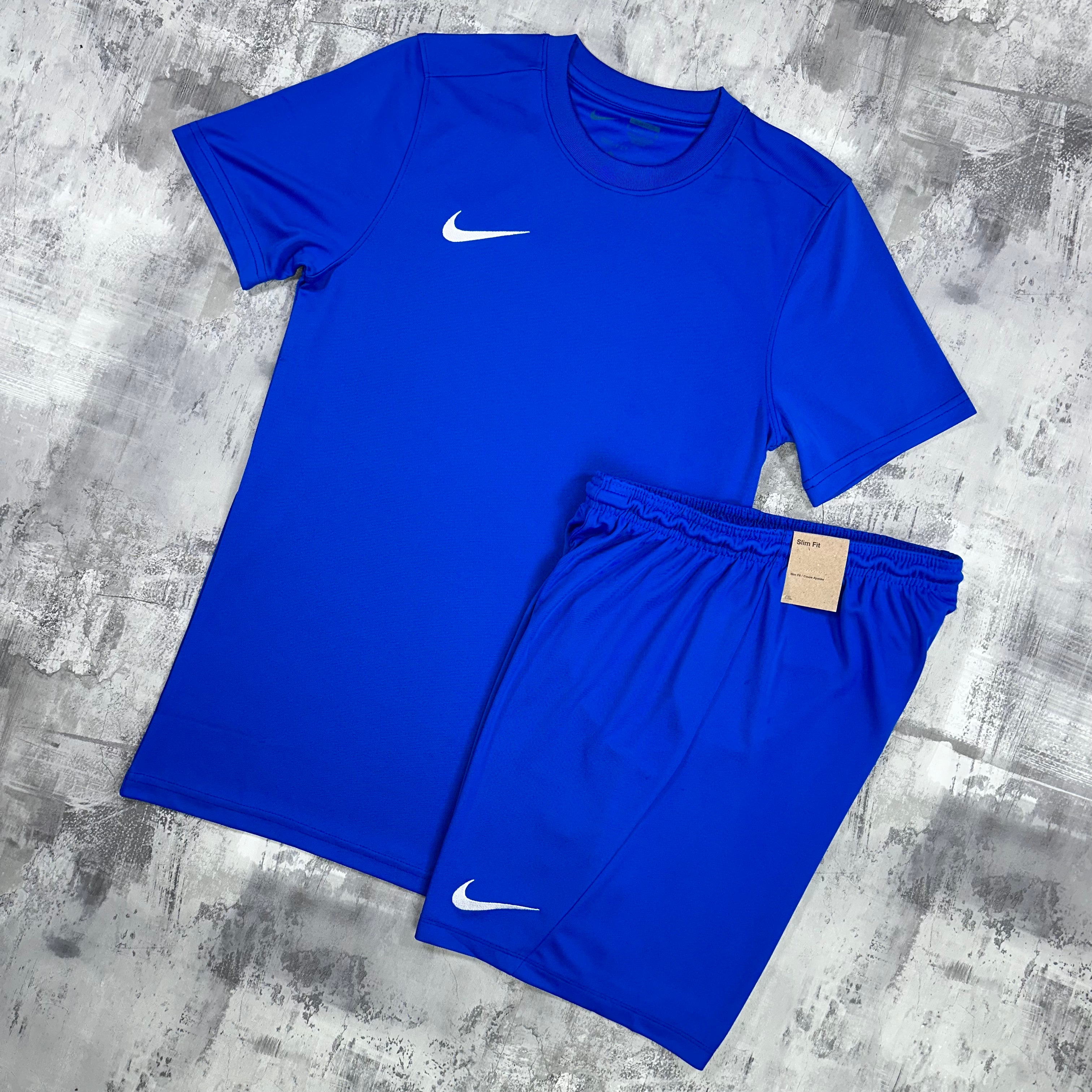 Royal blue nike dri top fit shirt