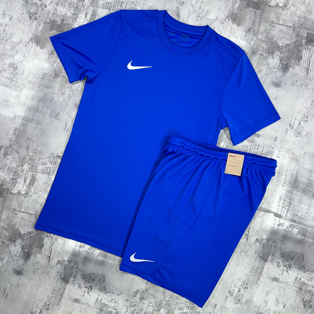 Nike Dri Fit Set Royal Blue T Shirt Shorts The Tech Club