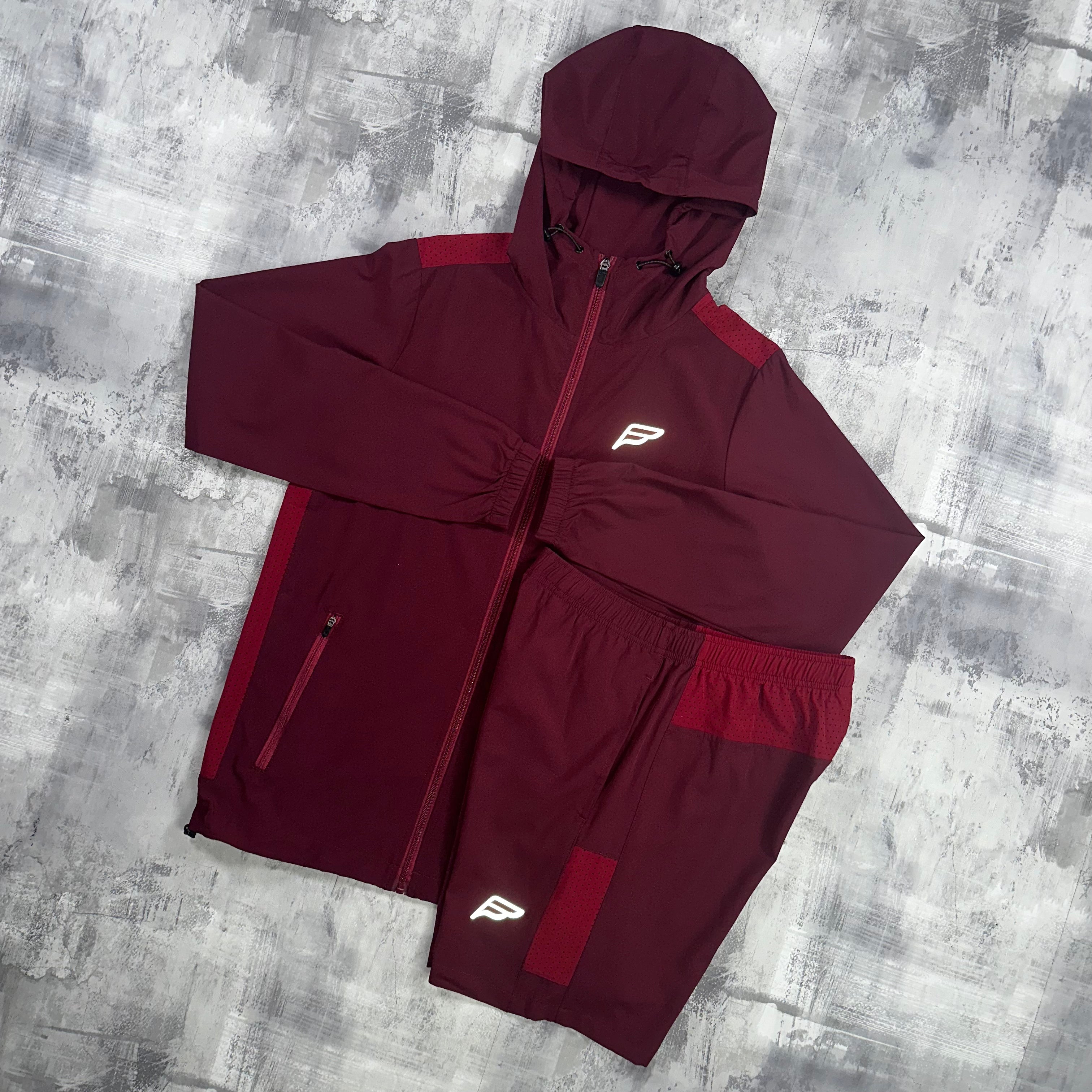 Frequency Active Vent Set Maroon - Jacket & Shorts
