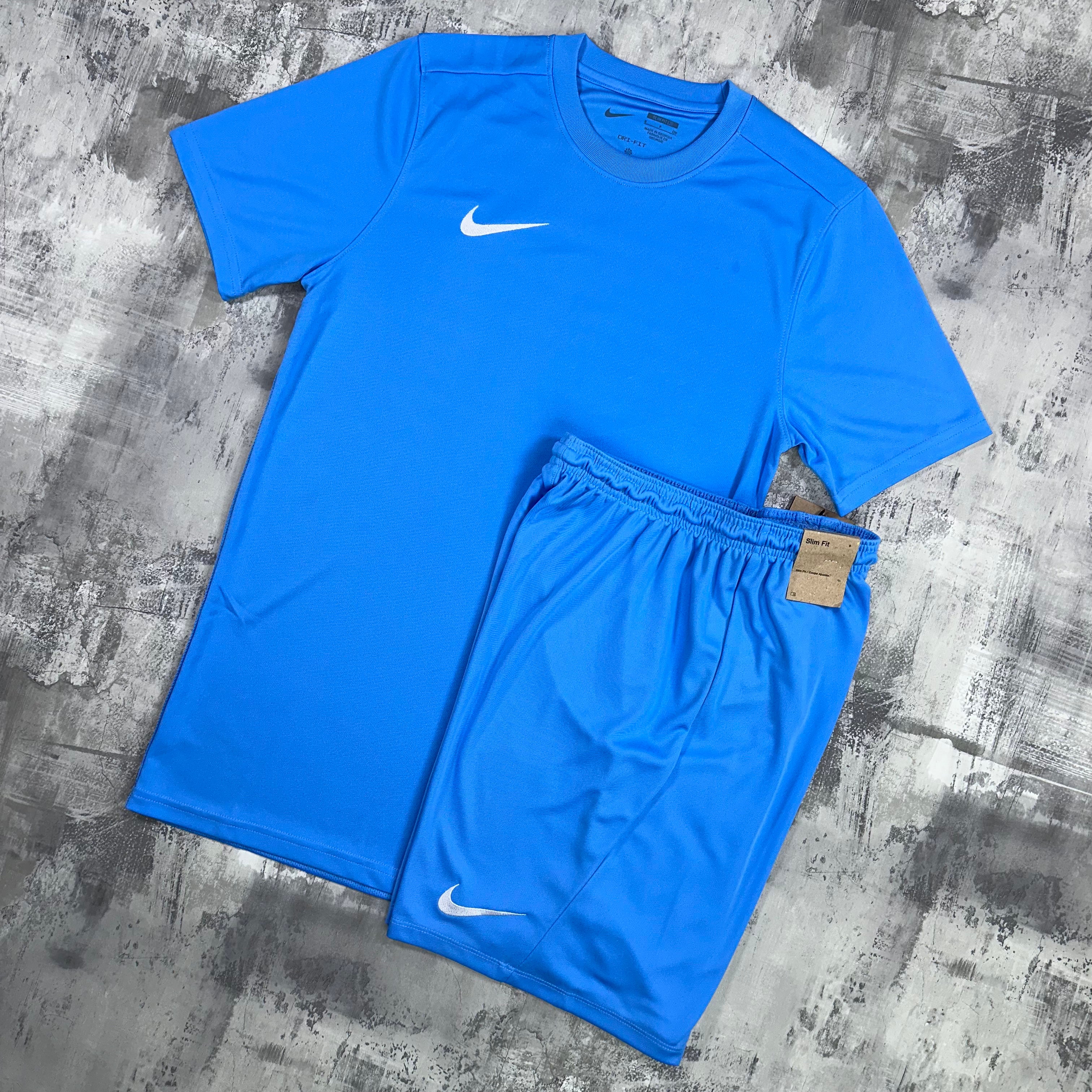 Nike Dri-Fit Set | Sky Blue | T-Shirt & shorts