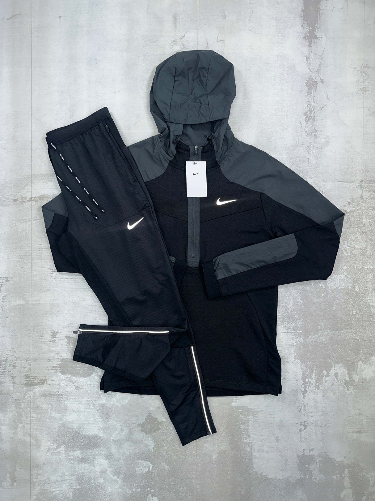 Nike Dri-Fit Phenom Set Black - Jacket & Trousers