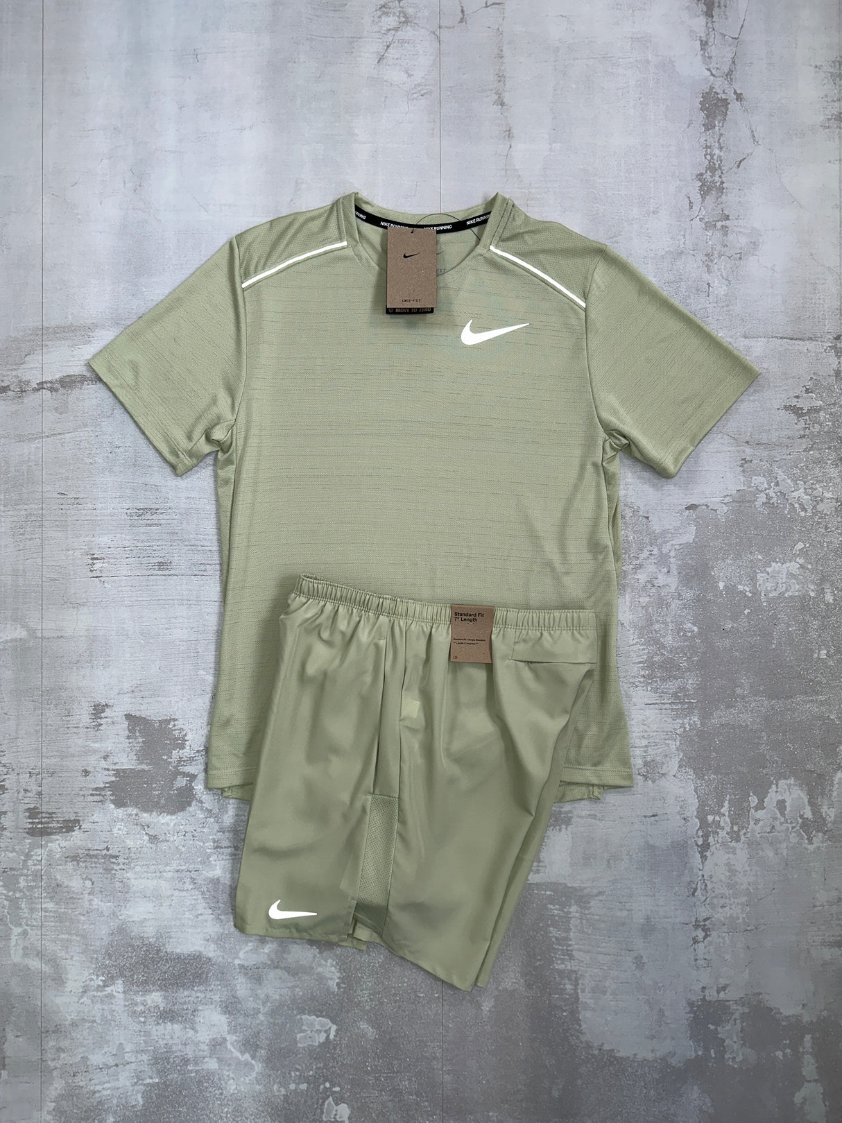Nike Miler set Olive - t-shirt and shorts
