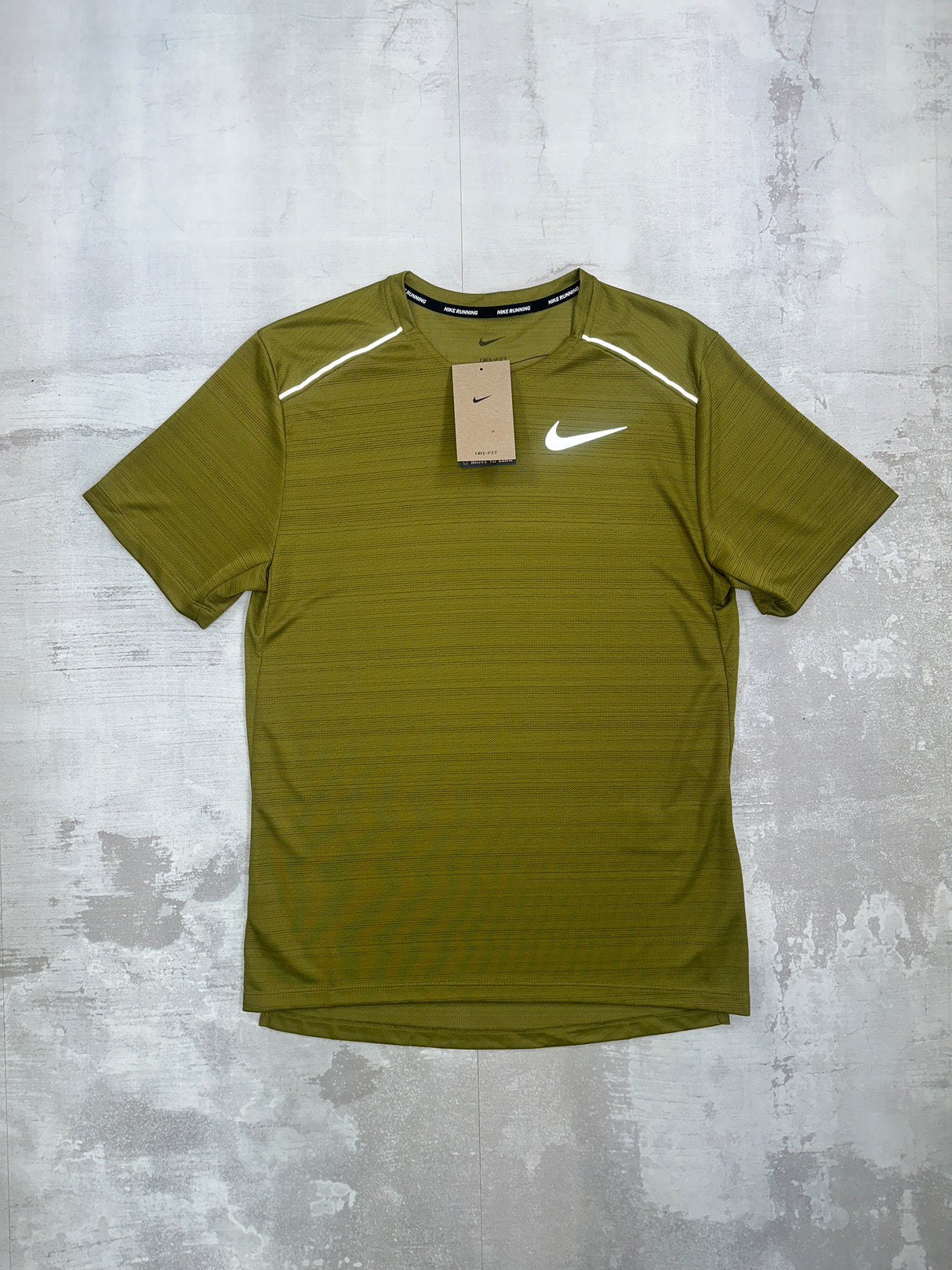 Nike Miler t-shirt Moss
