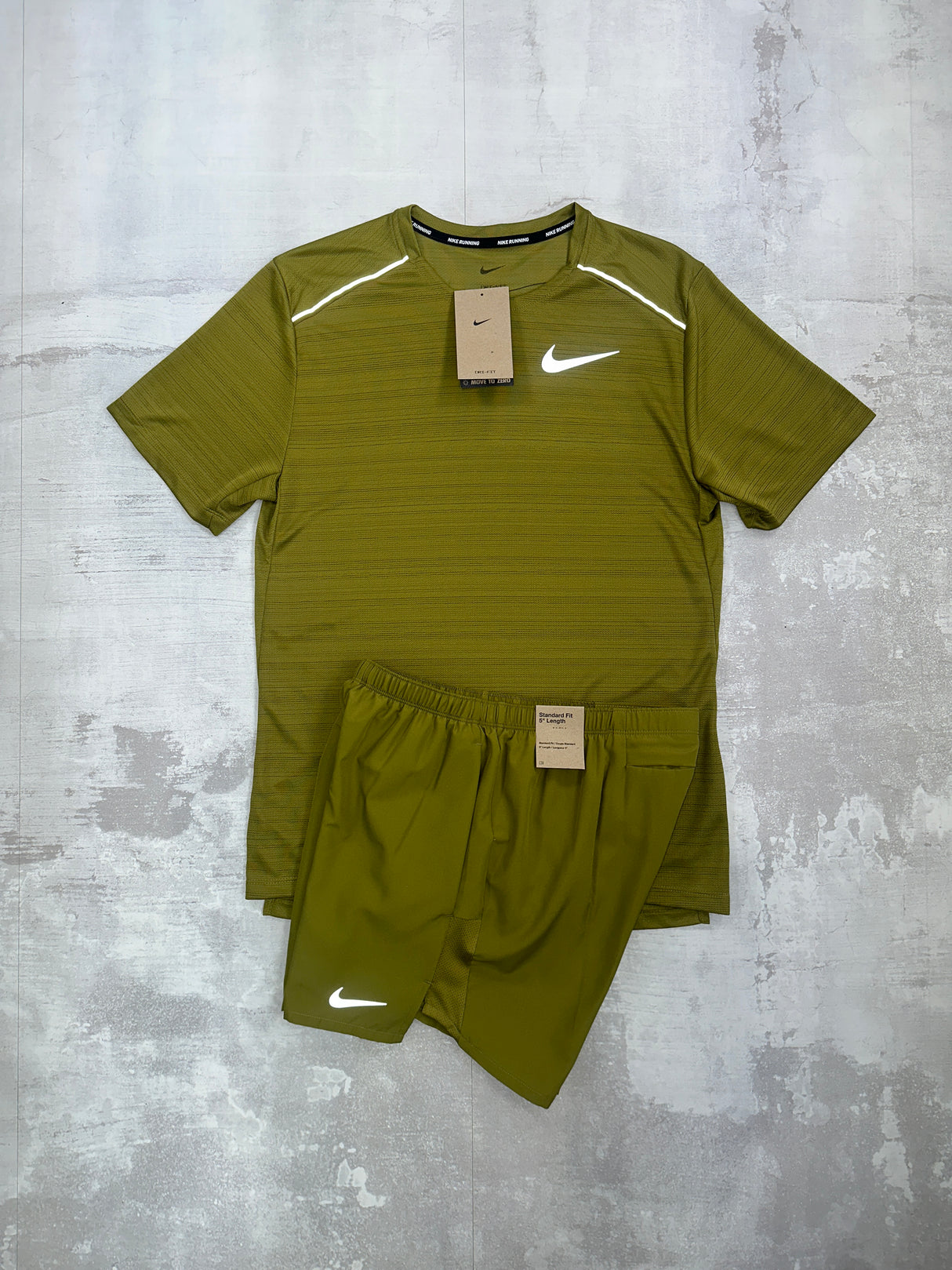 Nike Miler set Moss - t-shirt and shorts