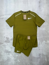 Nike Miler set Moss - t-shirt and shorts