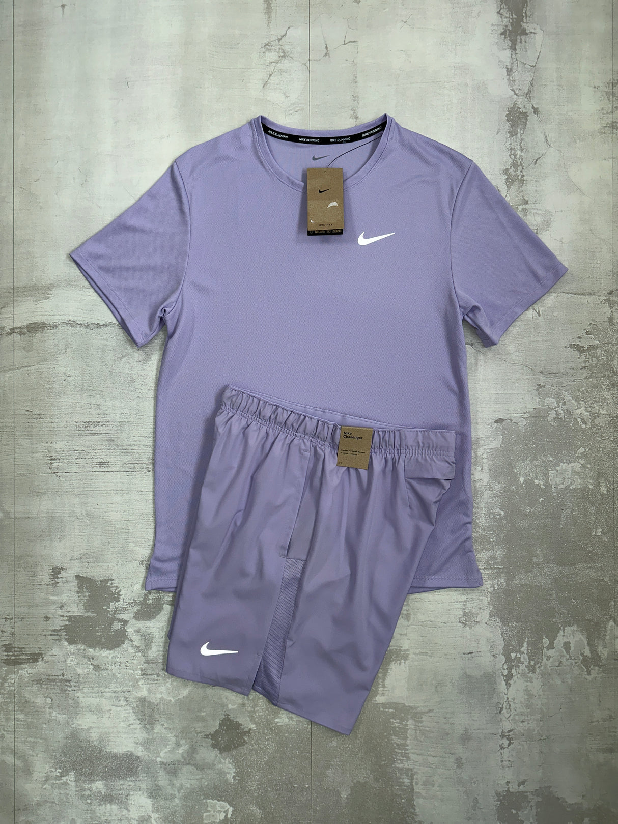 Nike Miler set Purple - t-shirt and shorts
