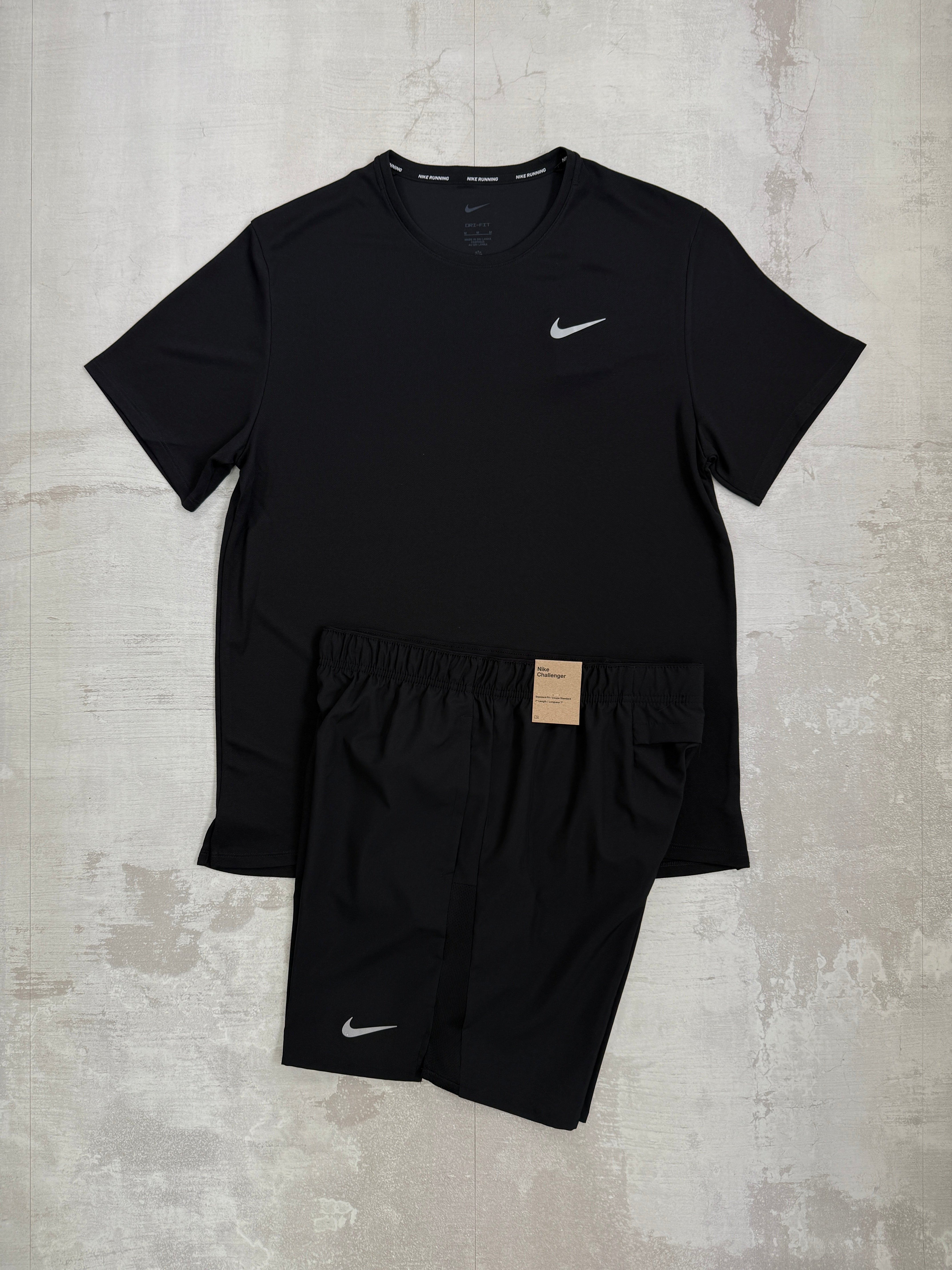 nike miler black shorts