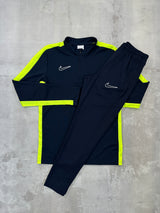 Nike Junior Academy set Navy / Volt - 1/2 Zip & Trousers