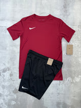 Nike Junior Dri-Fit set Burgundy - t-shirt & shorts