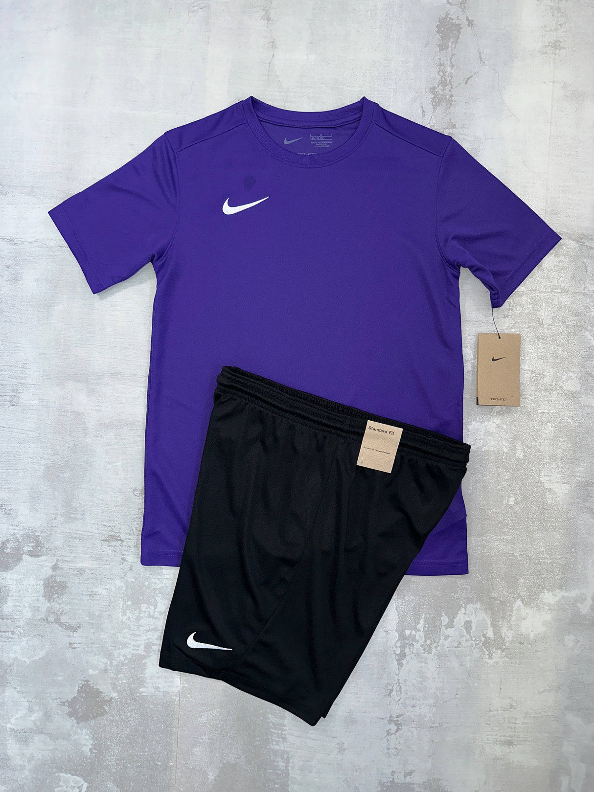 Nike Junior Dri-Fit Set | Purple | T-Shirt & Shorts