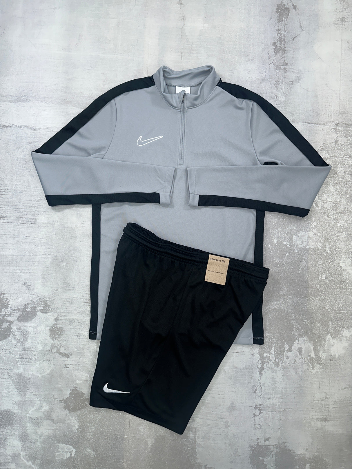 Nike Junior Academy set Grey - 1/2 Zip & Shorts