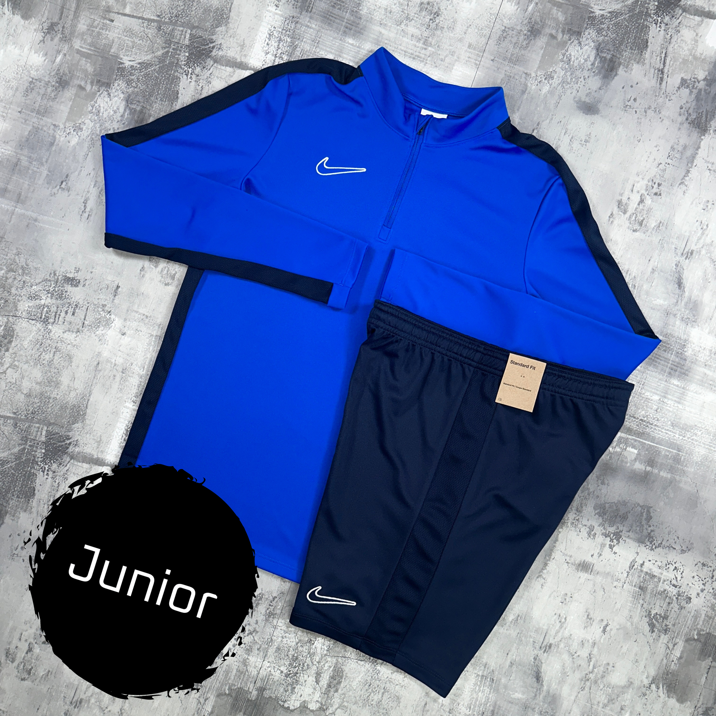 Nike Junior Academy set Royal Blue - 1/2 Zip & Shorts