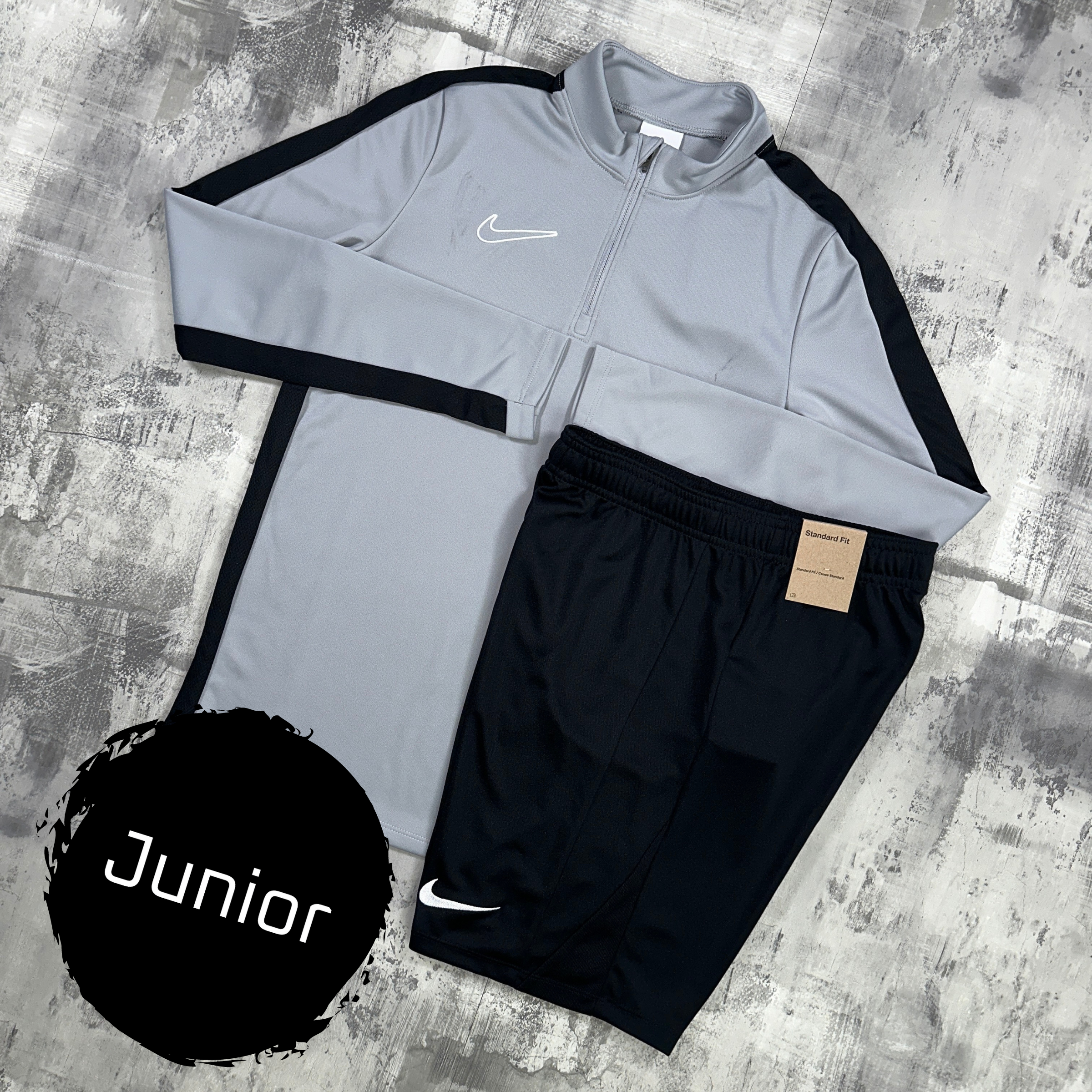 Nike Junior Academy set Grey - 1/2 Zip & Shorts