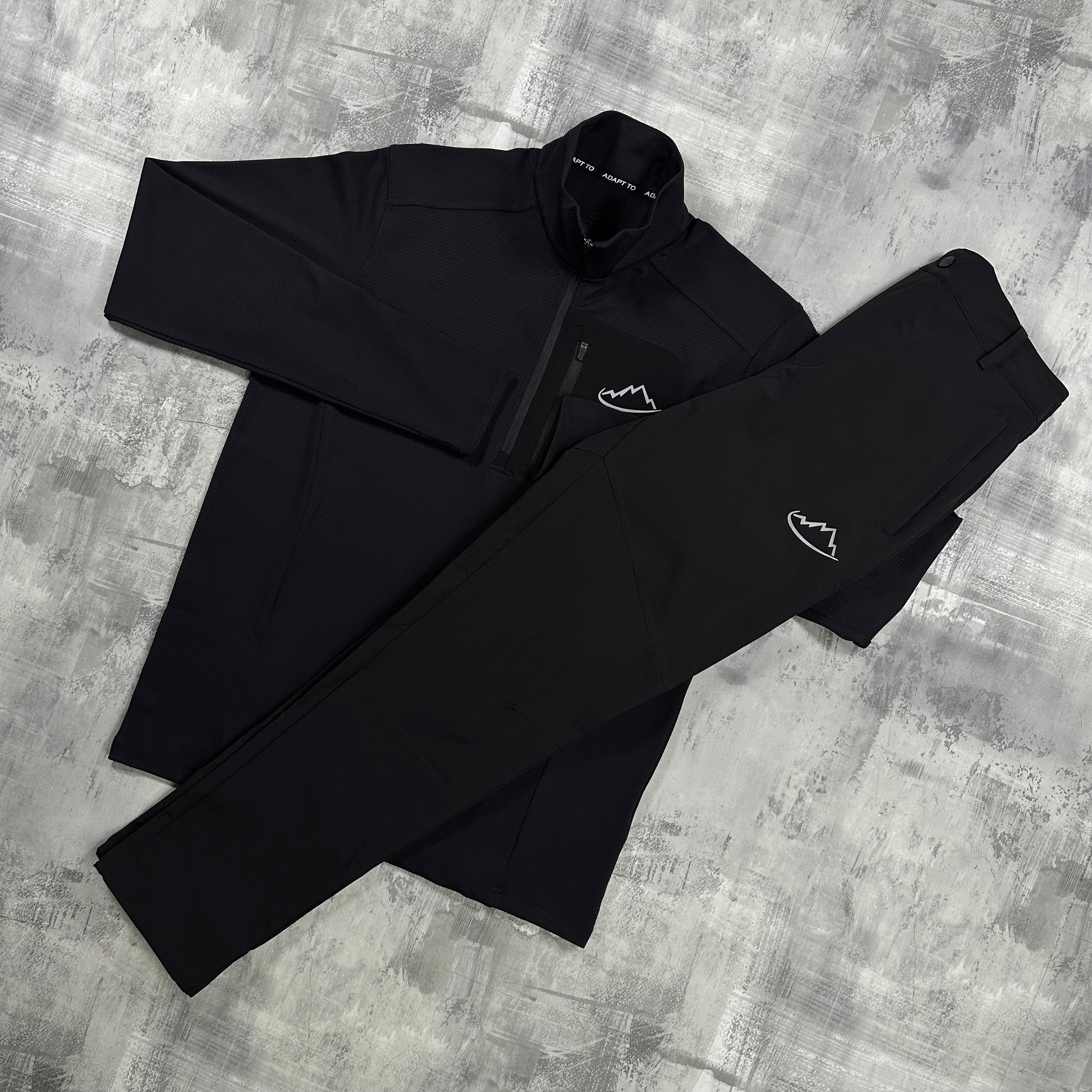 Adapt To Fleece set Black - 1/2 Zip & Trousers