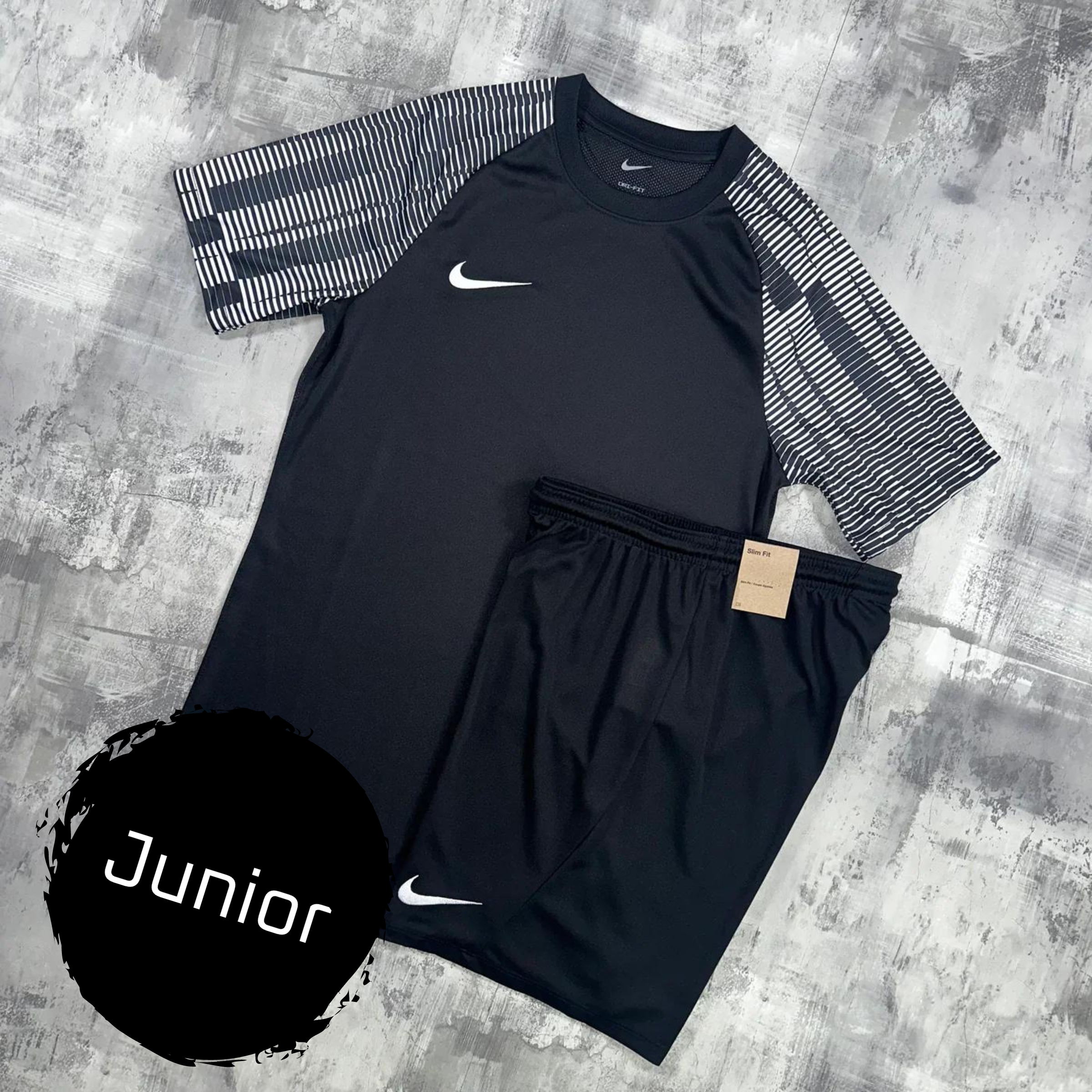 Nike Junior Academy Pro Set Black - T-Shirt & Shorts