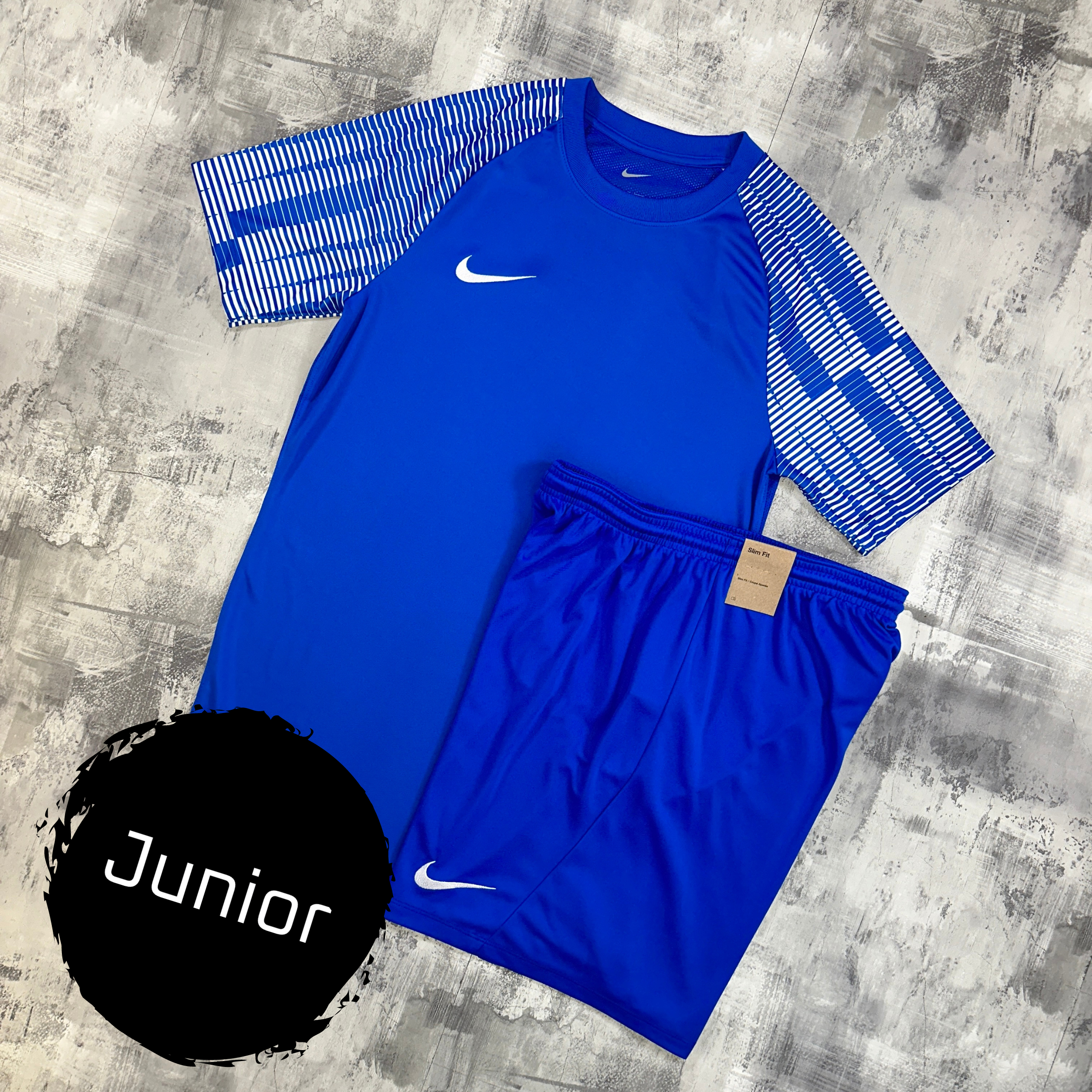 Nike Junior Academy Pro Set Full Royal Blue - T-Shirt & Shorts